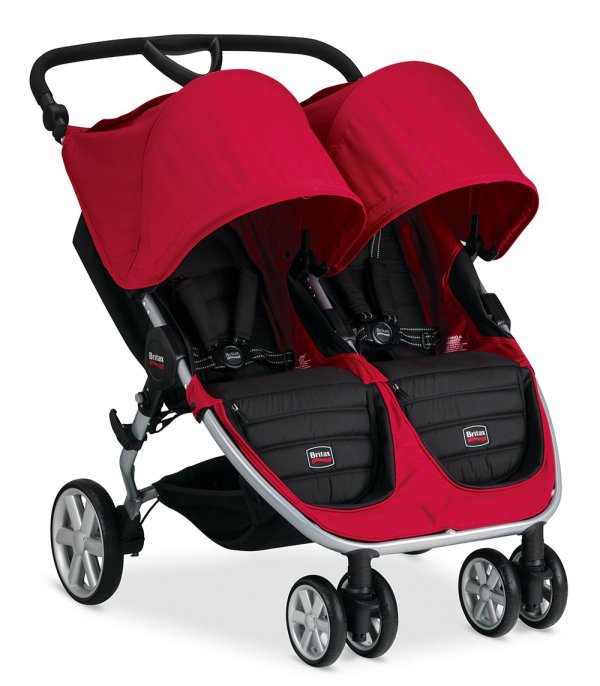 britax duo twin dolls buggy hot pink